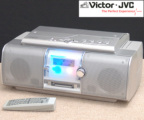 Victor ビクター JVC RC-T1MD-S シルバー CD-MDポータブルシステム 