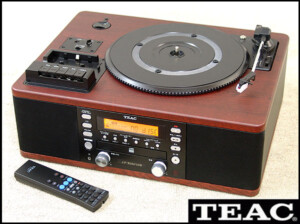 リモコン付き TEAC ターンテーブル CDレコーダー LP-R550USB-B