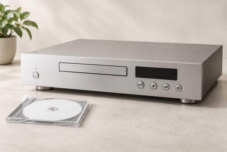 トレイ式の据え置き型ＣＤプレーヤーのイメージ